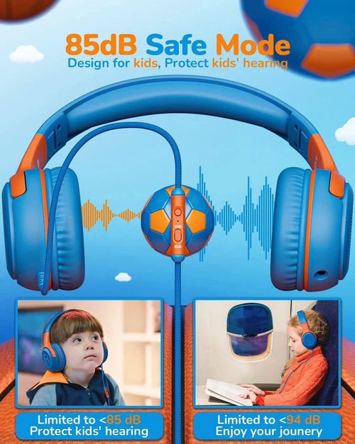 - Kids Headphones Wired Toddler Headphones with Microphone Over-Ear Headphones ...
