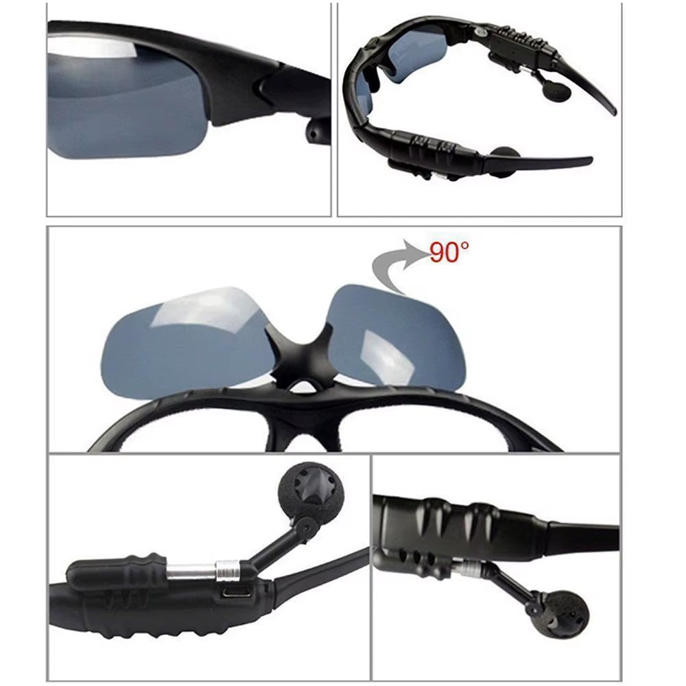 Bluetooth Hiking Eyewear Smart Glasses Stereo Listening Wireless Headset Uv-Protection Polarized Lenses Sunglasses Headphones